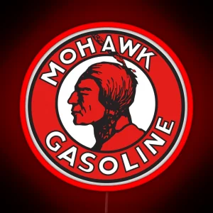 Mohawk Gasoline Full Service RGB Neon Sign