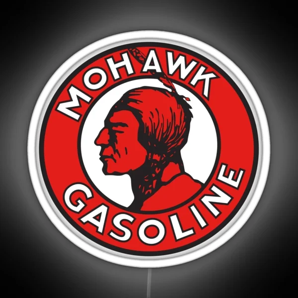 Mohawk Gasoline Full Service RGB Neon Sign