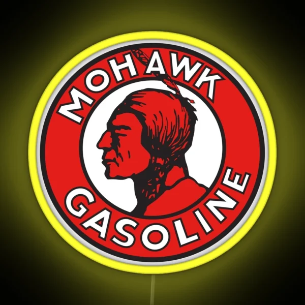 Mohawk Gasoline Full Service RGB Neon Sign