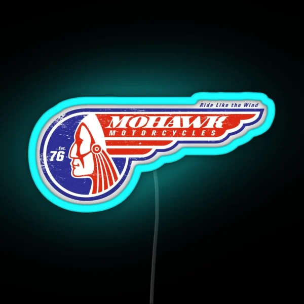 Mohawk Motocycles RGB Neon Sign