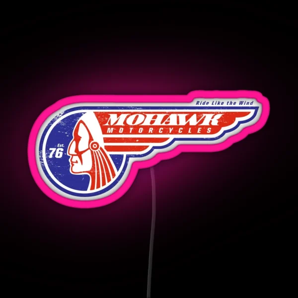 Mohawk Motocycles RGB Neon Sign