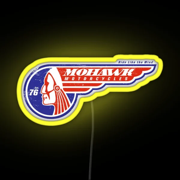 Mohawk Motocycles RGB Neon Sign