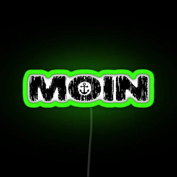 MOIN Hamburg Northern Germany Anchor Greeting Hello RGB Neon Sign