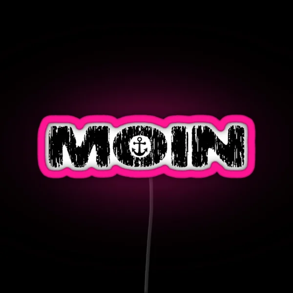 MOIN Hamburg Northern Germany Anchor Greeting Hello RGB Neon Sign