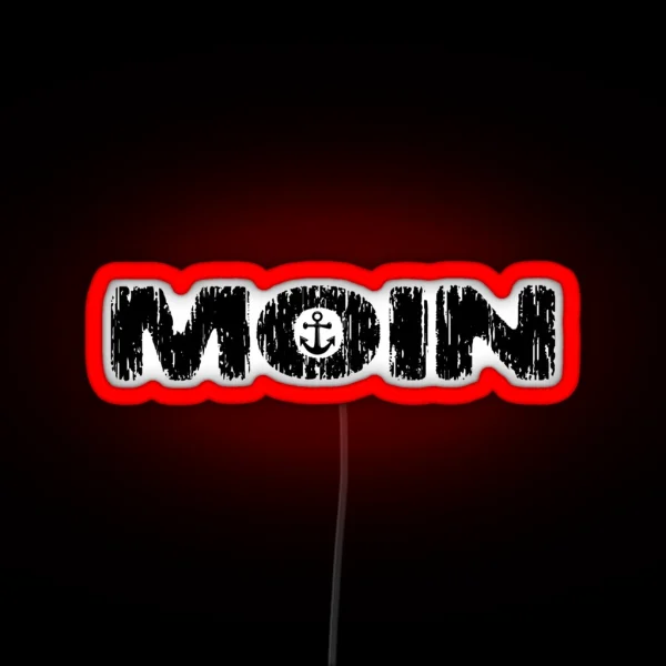 MOIN Hamburg Northern Germany Anchor Greeting Hello RGB Neon Sign