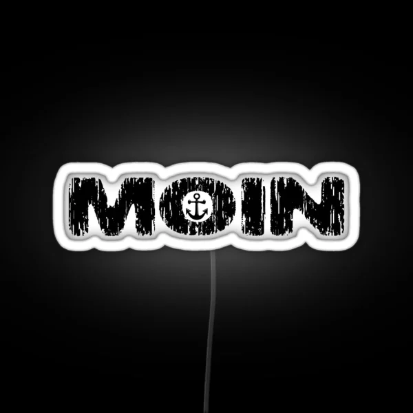 MOIN Hamburg Northern Germany Anchor Greeting Hello RGB Neon Sign