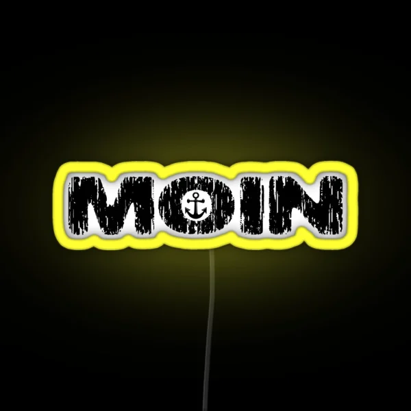 MOIN Hamburg Northern Germany Anchor Greeting Hello RGB Neon Sign
