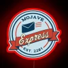 Mojave Express Neon Sign in RGB Colors with Red Lighting