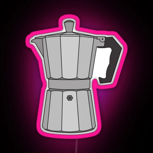 Moka Coffee Pot RGB Neon Sign