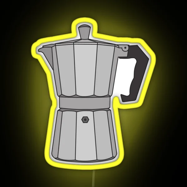 Moka Coffee Pot RGB Neon Sign