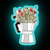 moka flowers rgb neon sign