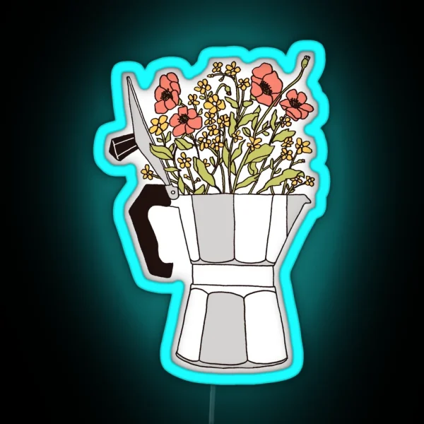 Moka Flowers RGB Neon Sign