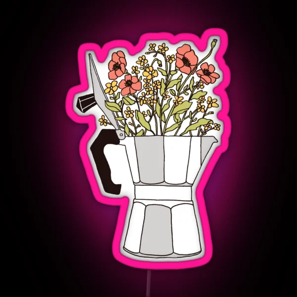 Moka Flowers RGB Neon Sign
