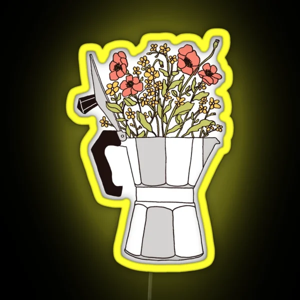 Moka Flowers RGB Neon Sign