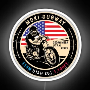 Moki Dugway Utah Motorcycle RGB Neon Sign