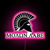 RGB Neon Sign with Pink Lighting - Molon Labe Design #87077