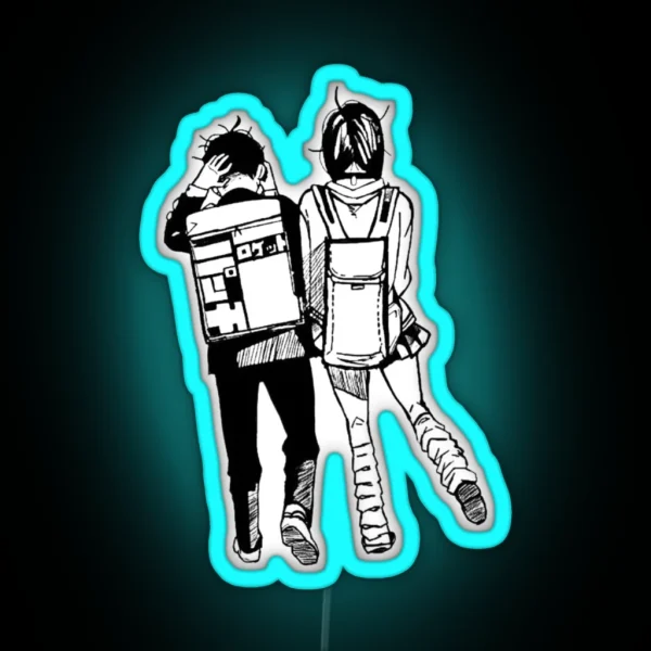 Momo And Okarun RGB Neon Sign