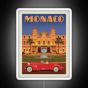 Monaco Postcard RGB Neon Sign