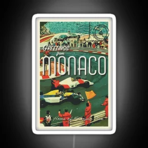 Monaco Racetrack RGB Neon Sign