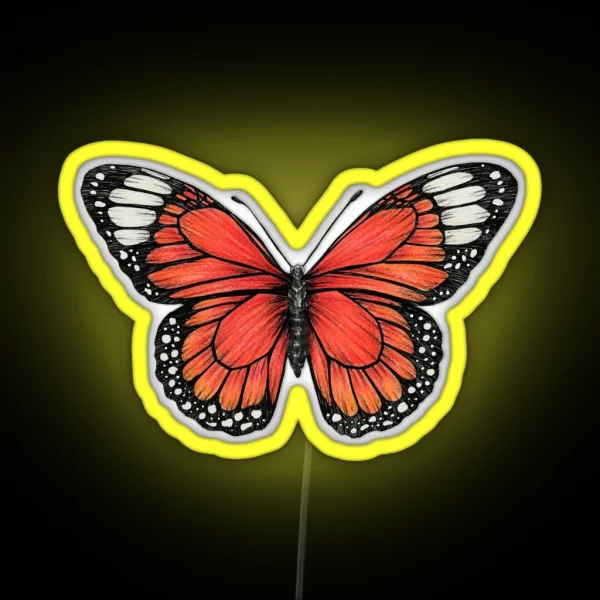 Monarch Butterfly Dark RGB Neon Sign