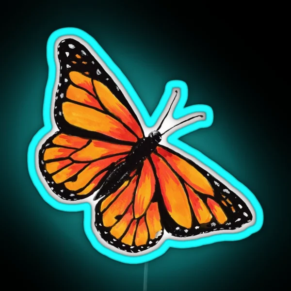 Monarch Butterfly Soaring RGB Neon Sign