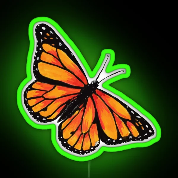 Monarch Butterfly Soaring RGB Neon Sign