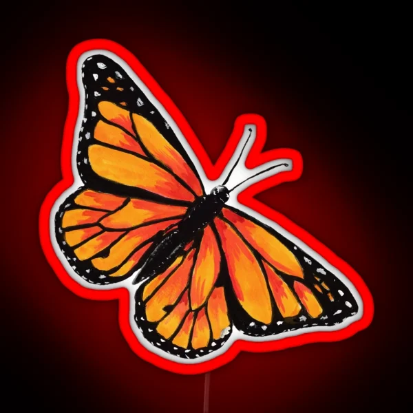 Monarch Butterfly Soaring RGB Neon Sign