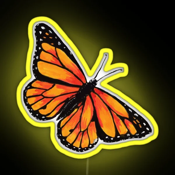 Monarch Butterfly Soaring RGB Neon Sign
