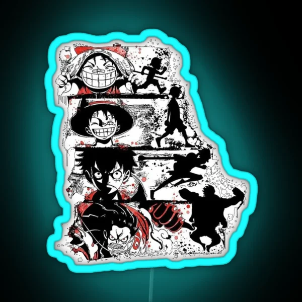 Monkey D Luffy One Piece RGB Neon Sign