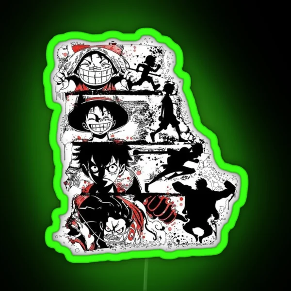 Monkey D Luffy One Piece RGB Neon Sign