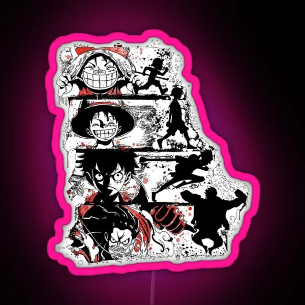 Monkey D Luffy One Piece RGB Neon Sign