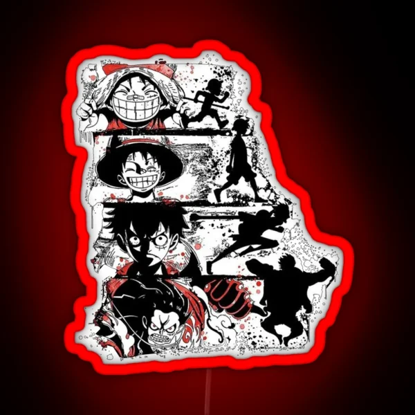 Monkey D Luffy One Piece RGB Neon Sign