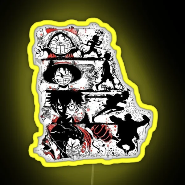 Monkey D Luffy One Piece RGB Neon Sign