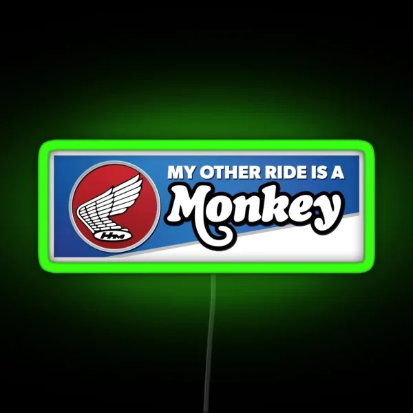 Monkey In Blue RGB Neon Sign