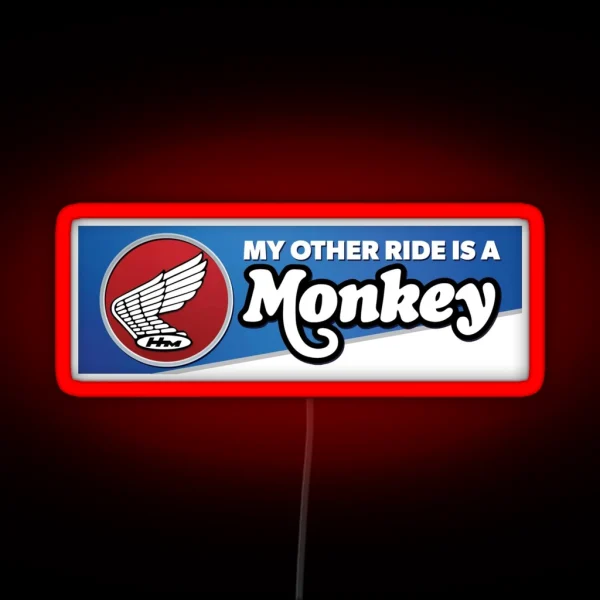 Monkey In Blue RGB Neon Sign