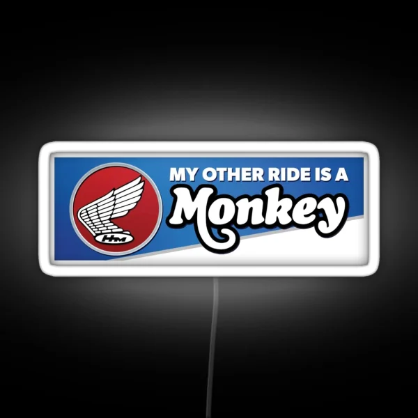 Monkey In Blue RGB Neon Sign