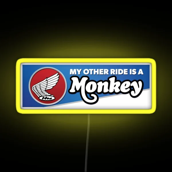 Monkey In Blue RGB Neon Sign
