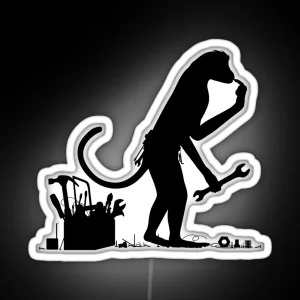 Monkey Mechanic RGB Neon Sign