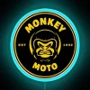 monkey moto neon sign rgb blue