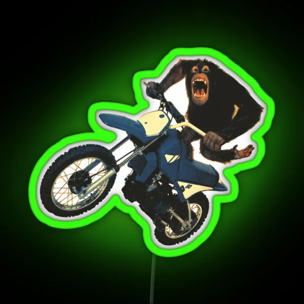 Monkey On A Dirt Bike RGB Neon Sign