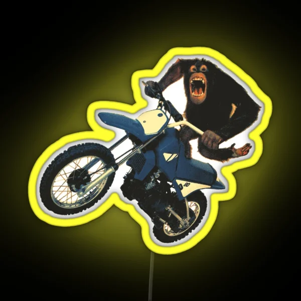 Monkey On A Dirt Bike RGB Neon Sign