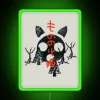 mononoke premium rgb neon sign print - green