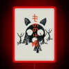 mononoke neon sign premium rgb print
