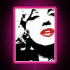 RGB Neon Sign Displaying "Monroe" in Vibrant Pink