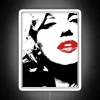 RGB neon sign displaying MONROE on a white background