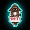 monroe's clock and watch neon rgb blue sign grimm