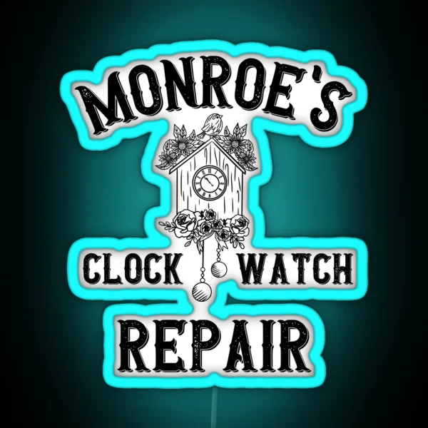 Monroe S Clock Watch Repair Grimm RGB Neon Sign