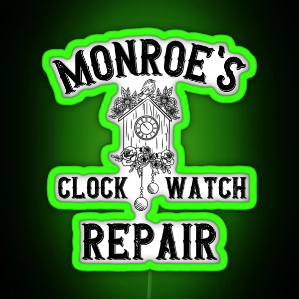 Monroe S Clock Watch Repair Grimm RGB Neon Sign