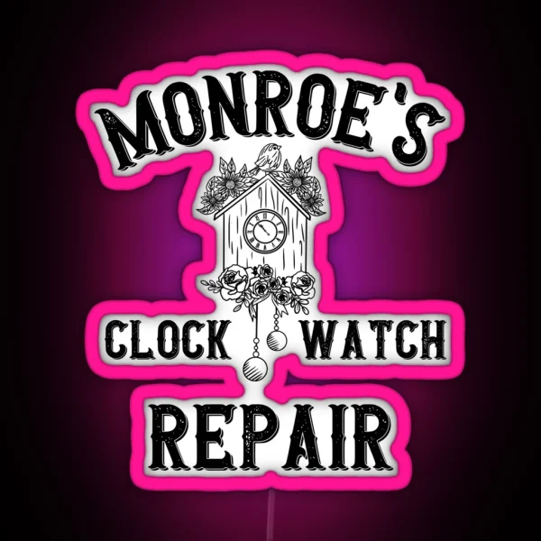 Monroe S Clock Watch Repair Grimm RGB Neon Sign