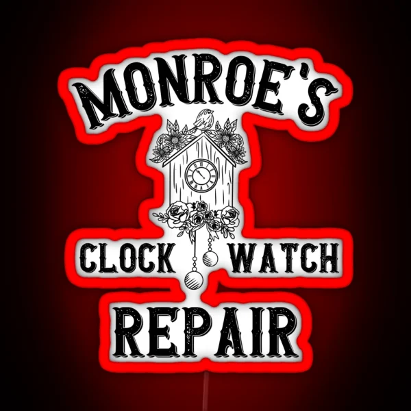 Monroe S Clock Watch Repair Grimm RGB Neon Sign